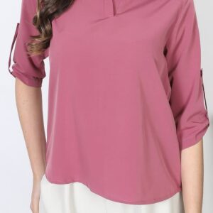 Women Solid Pink Casual Top (Stylish & Comfortable)